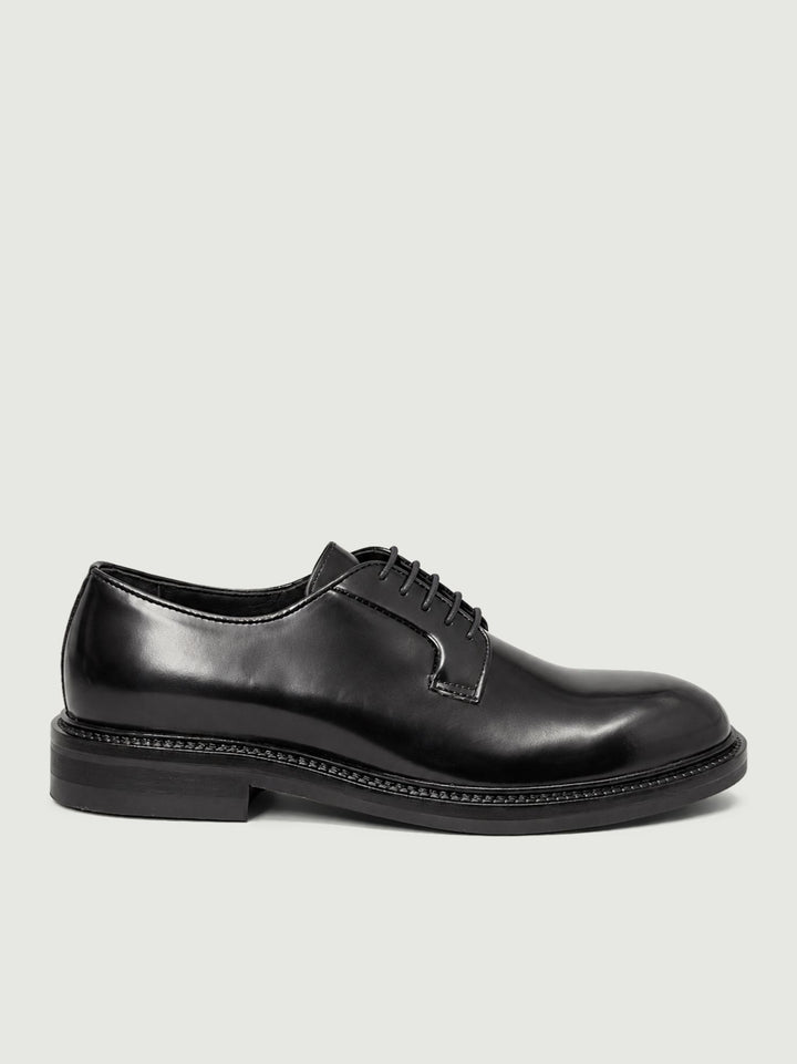 Derby in pelle spazzolata nera 1061 NERO ANDREA MORANDO 