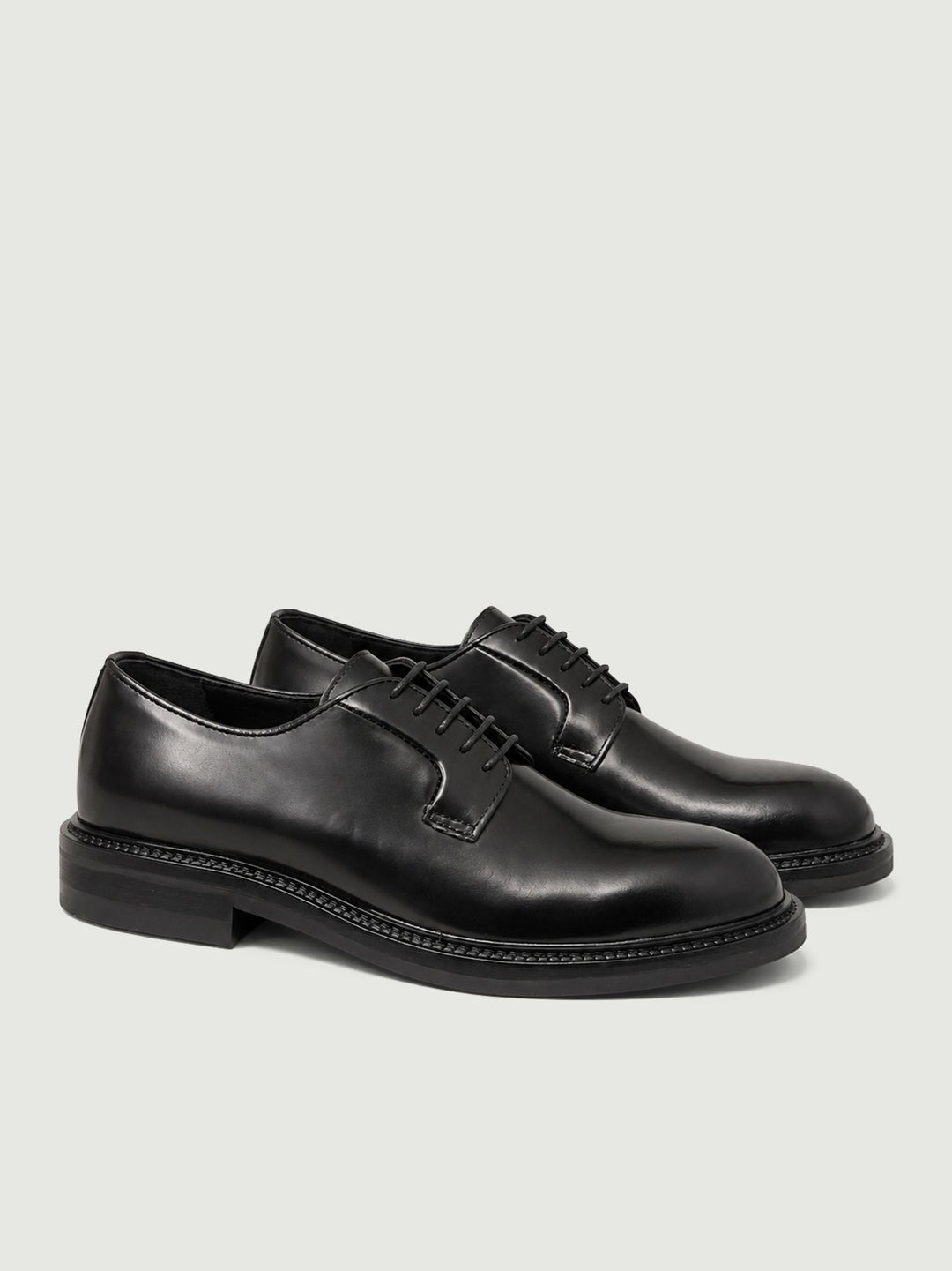 Derby in pelle spazzolata nera 1061 NERO ANDREA MORANDO 