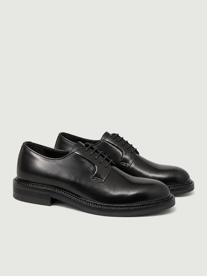Derby in pelle spazzolata nera 1061 NERO ANDREA MORANDO 