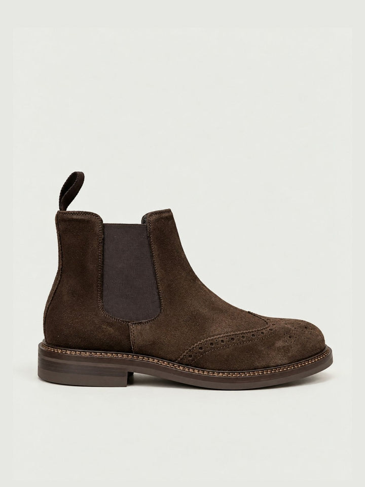 Stivaletto beatles in camoscio cacao 1064 CACAO ANDREA MORANDO 