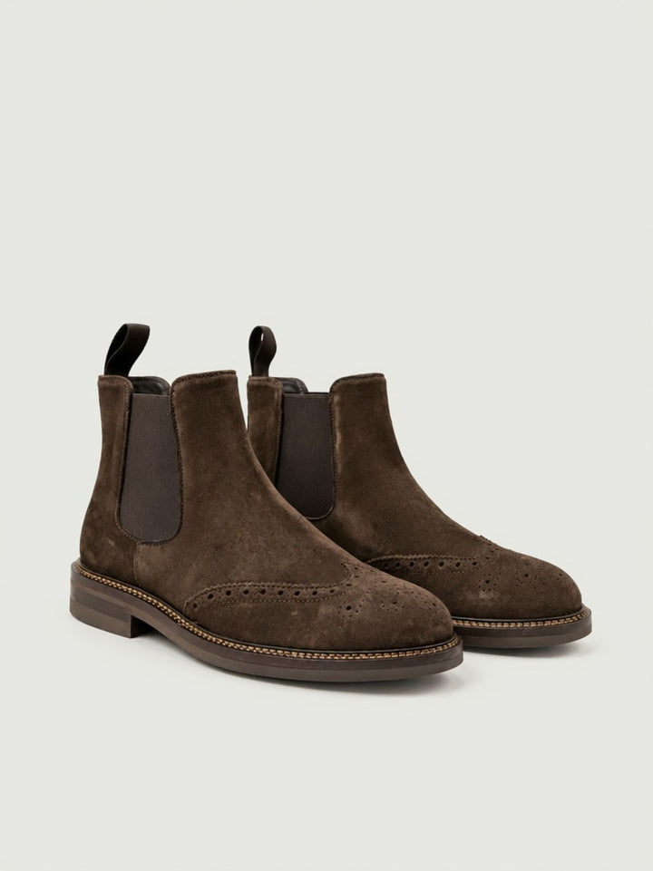 Stivaletto beatles in camoscio cacao 1064 CACAO ANDREA MORANDO 