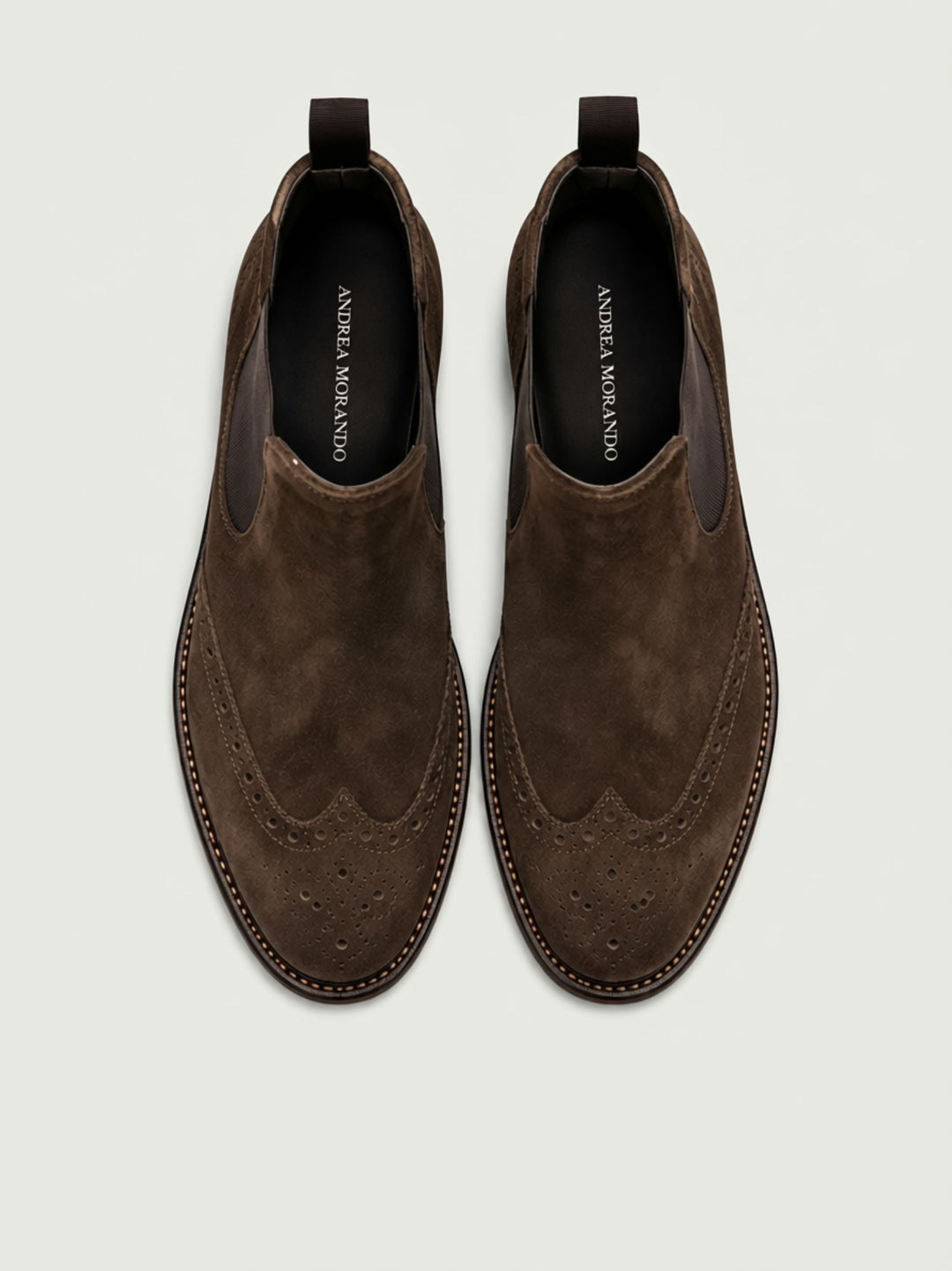 Stivaletto beatles in camoscio cacao 1064 CACAO ANDREA MORANDO 