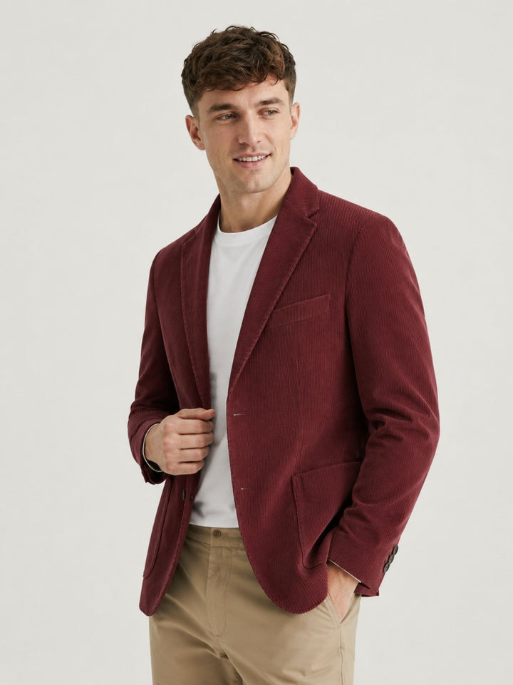 Blazer in velluto a coste bordeaux G214/SP10 08 ANDREA MORANDO 