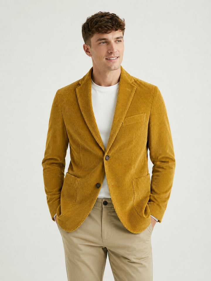 Blazer in velluto a coste senape G214/SP10 93 ANDREA MORANDO 