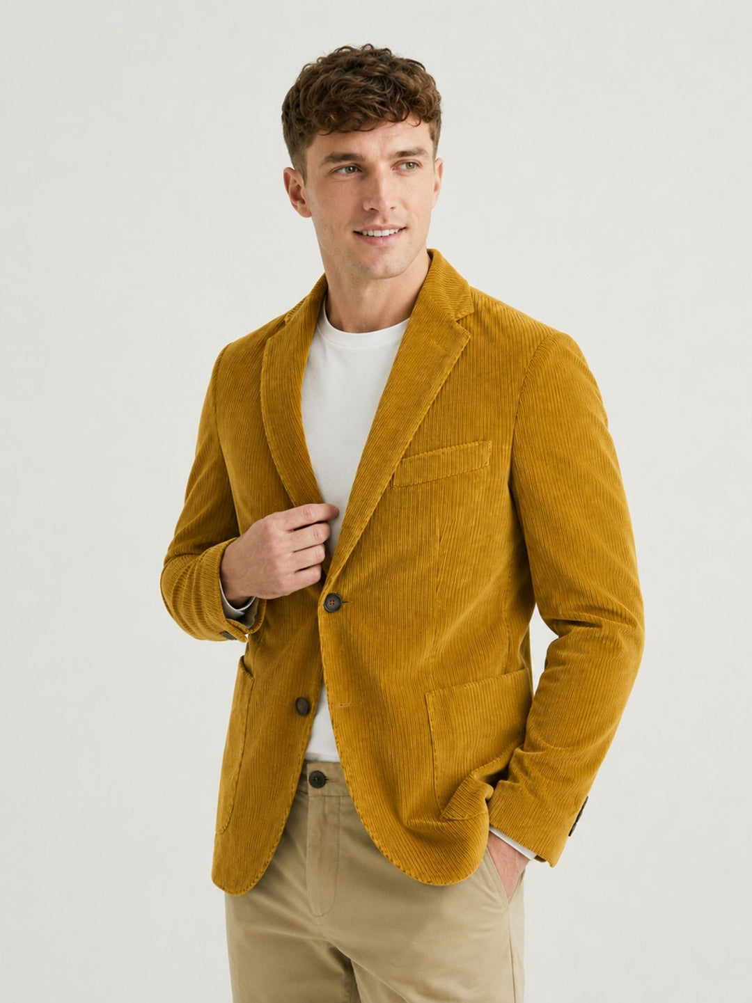 Blazer in velluto a coste senape G214/SP10 93 ANDREA MORANDO 