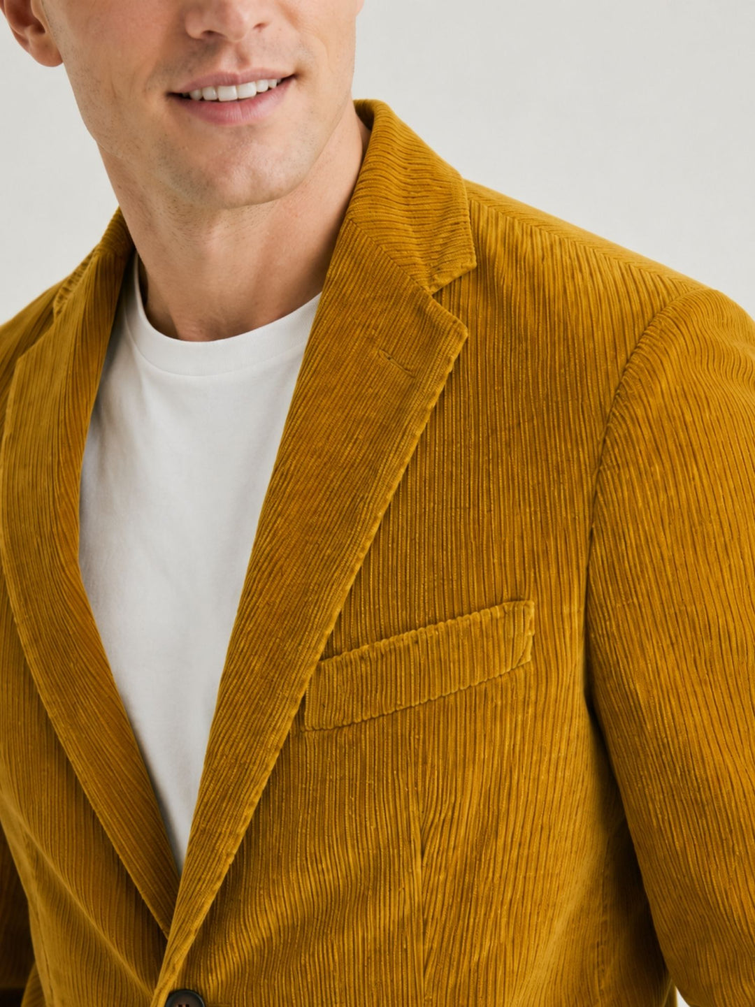 Blazer in velluto a coste senape G214/SP10 93 ANDREA MORANDO 
