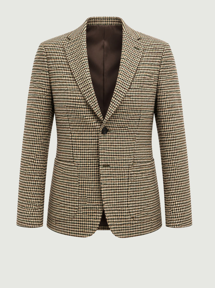 Giacca monopetto pied de poule beige G214/SP13 5B ANDREA MORANDO 