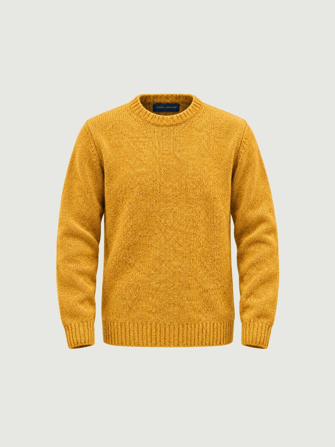 Girocollo in lana ocra W-3101 POLENTA ANDREA MORANDO 