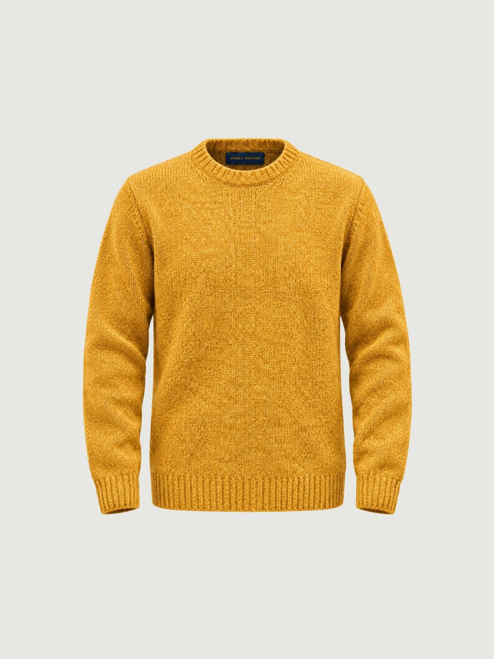 Girocollo in lana ocra W-3101 POLENTA ANDREA MORANDO 