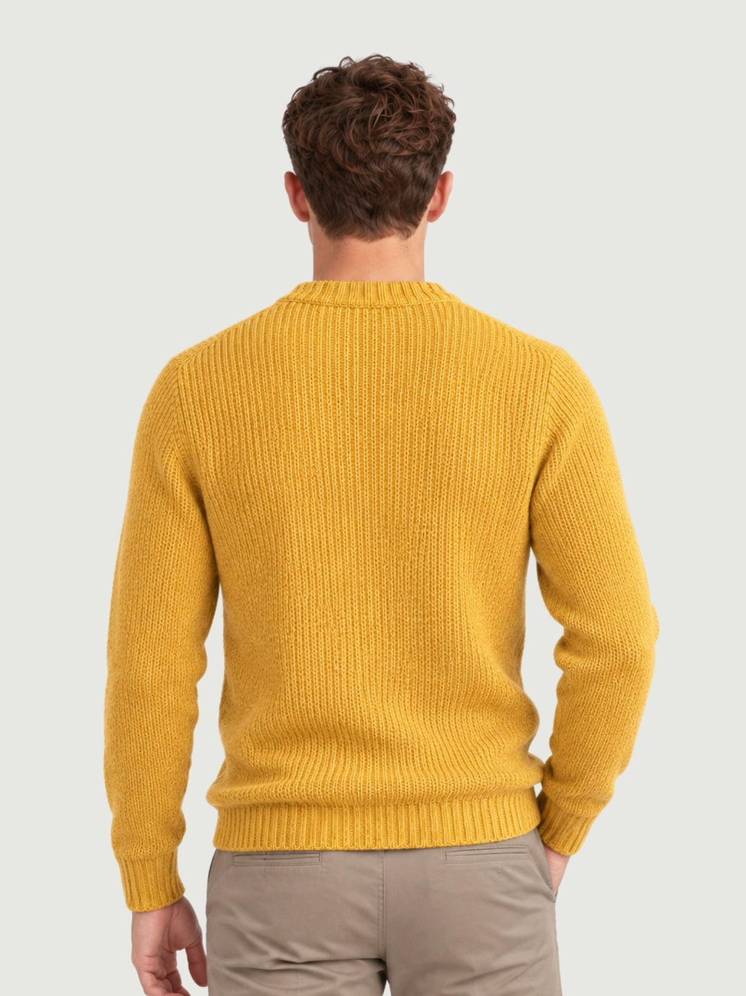 Girocollo in lana ocra W-3101 POLENTA ANDREA MORANDO 