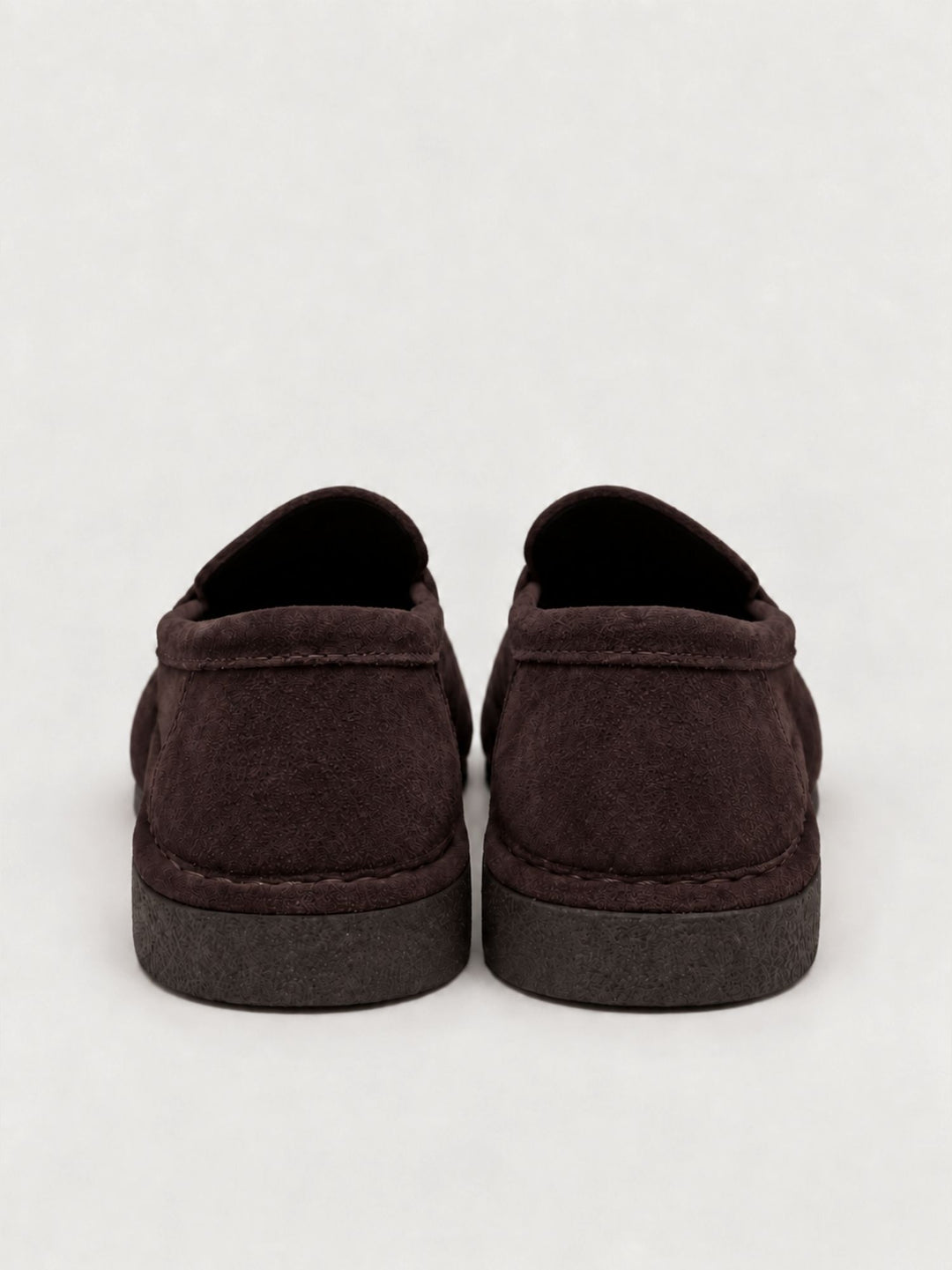 Mocassino penny in pelle scamosciata mogano BRUNO FUR TESTA DI MORO FABIO RUSCONI 