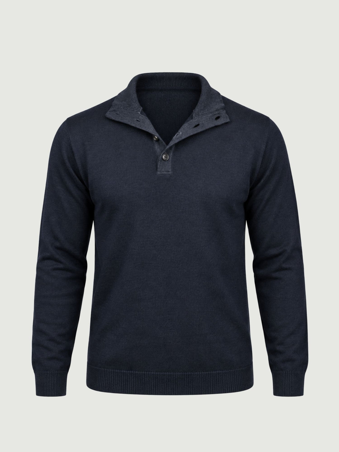 Maglia scollo polo in lana merino extrafine navy 0013 24 FIESOLI DANIELE 
