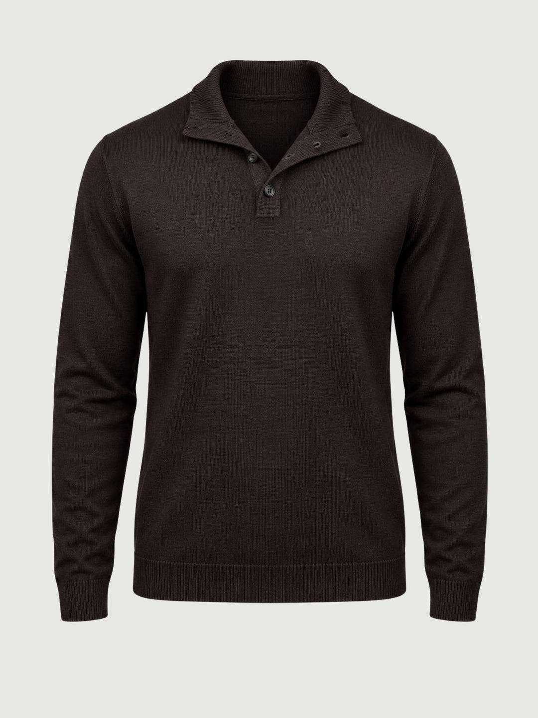 Maglia scollo polo in lana merino extrafine moro 0013 33 FIESOLI DANIELE 