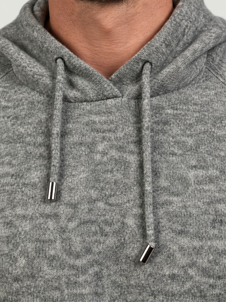 Maglione con cappuccio in lana merino grigio 0095 09 FIESOLI DANIELE 