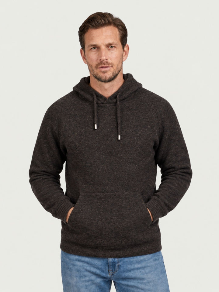 Maglione con cappuccio in lana merino testa di moro 0095 33 FIESOLI DANIELE 