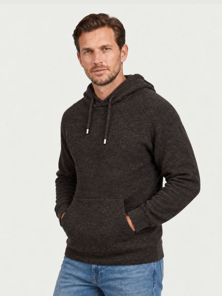 Maglione con cappuccio in lana merino testa di moro 0095 33 FIESOLI DANIELE 