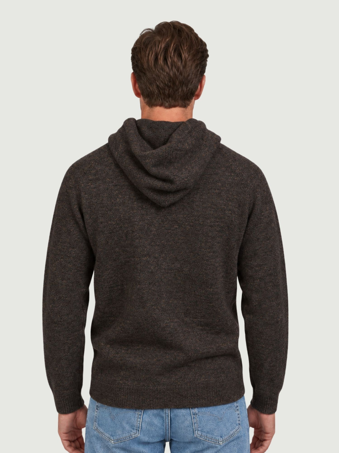 Maglione con cappuccio in lana merino testa di moro 0095 33 FIESOLI DANIELE 