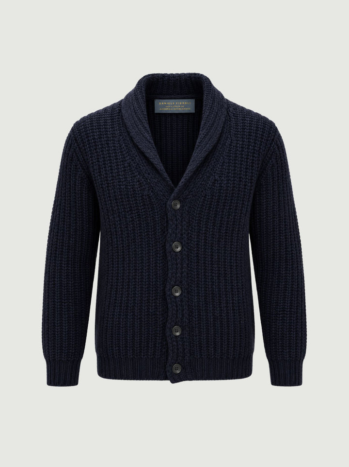 Cardigan in lana merino navy 0242 23 FIESOLI DANIELE 