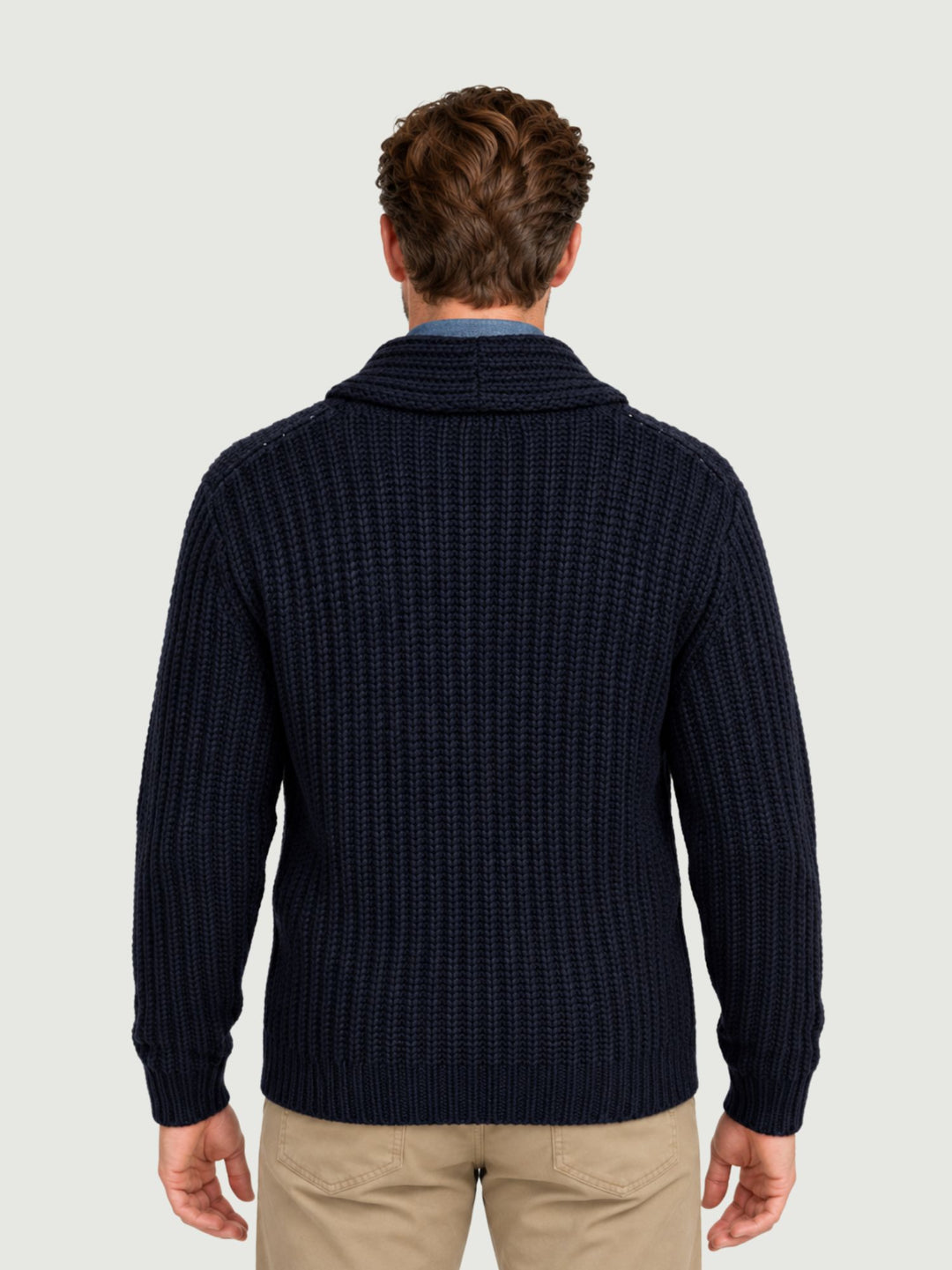 Cardigan in lana merino navy 0242 23 FIESOLI DANIELE 
