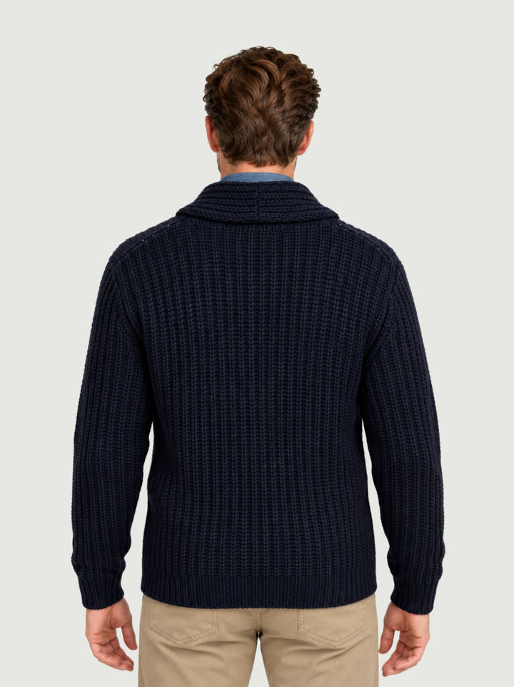 Cardigan in lana merino navy 0242 23 FIESOLI DANIELE 
