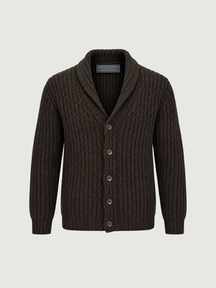 Cardigan in lana merino moro 0242 33 FIESOLI DANIELE 