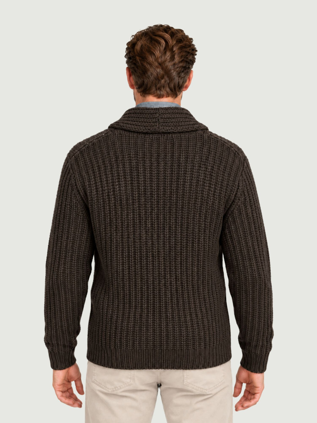 Cardigan in lana merino moro 0242 33 FIESOLI DANIELE 