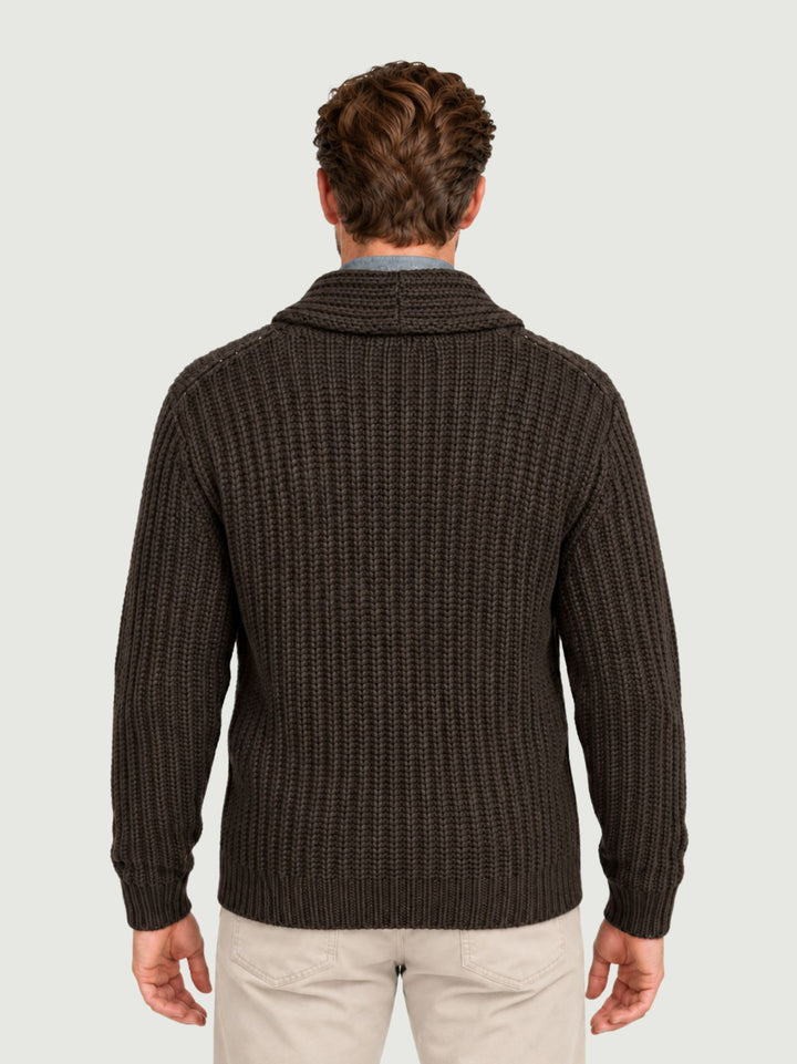 Cardigan in lana merino moro 0242 33 FIESOLI DANIELE 