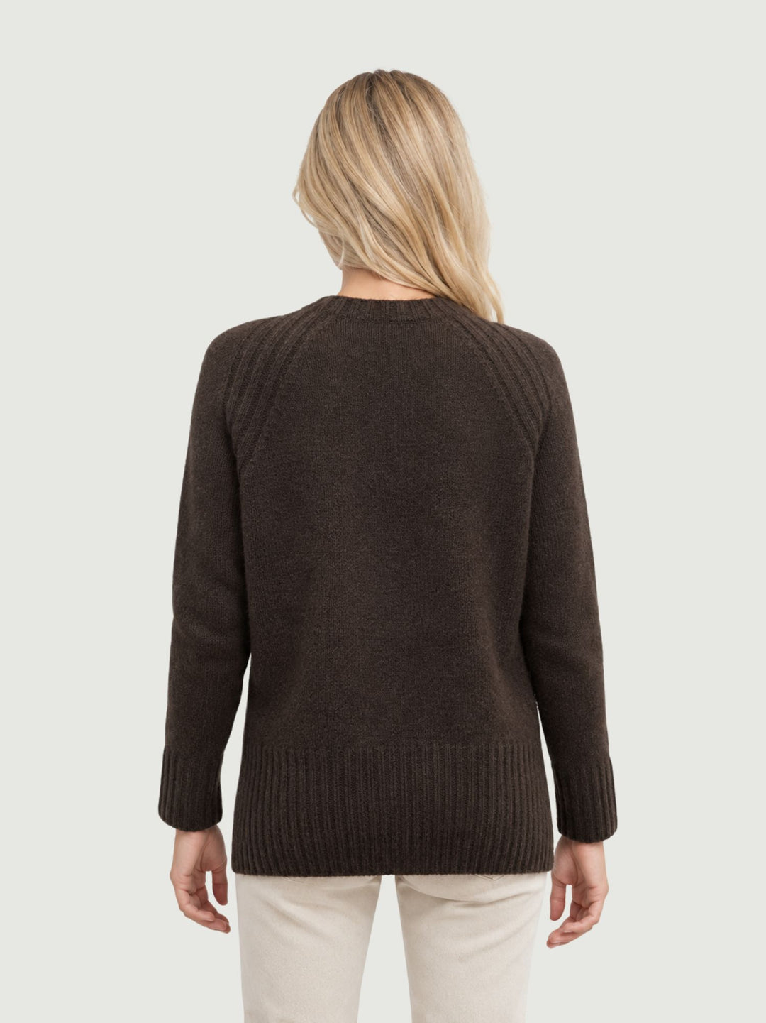 Maglione Ambra in lana merino beige AMBRA BROWN ANDREA MORANDO 