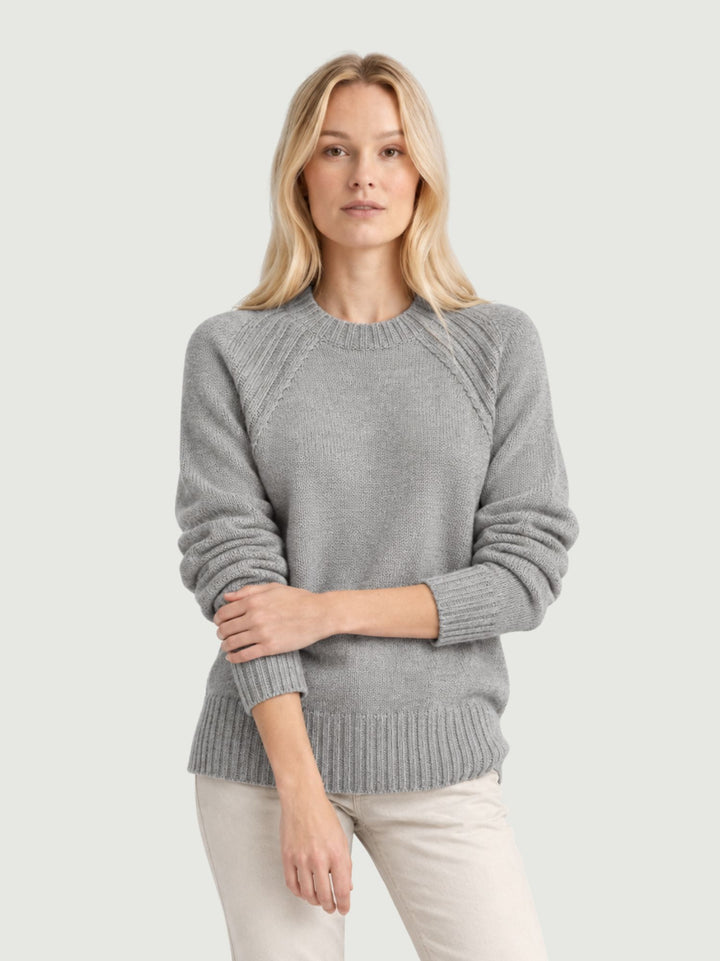 Maglione Ambra in lana merino grigio AMBRA G51 ANDREA MORANDO 