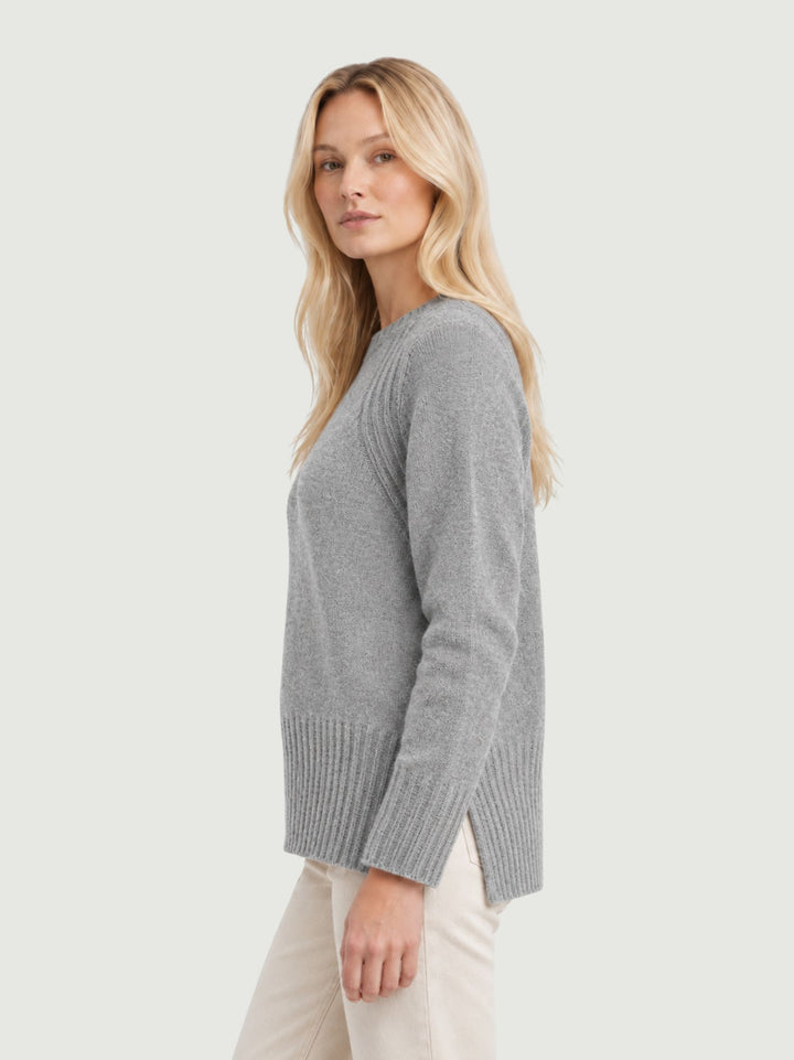 Maglione Ambra in lana merino grigio AMBRA G51 ANDREA MORANDO 