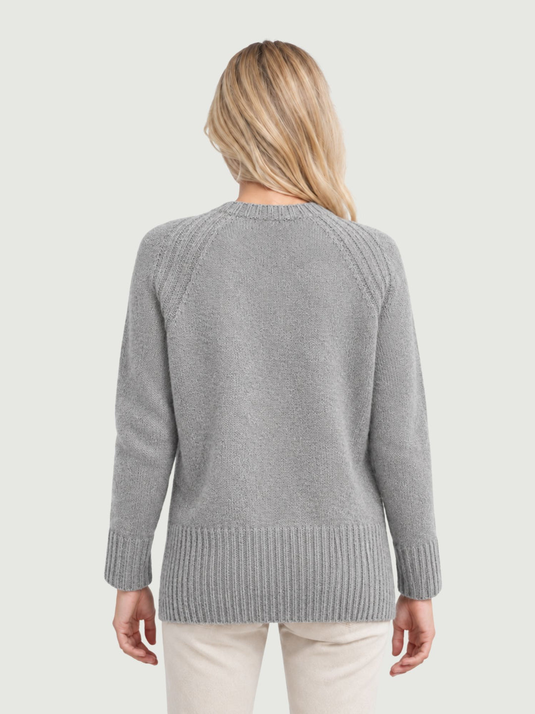 Maglione Ambra in lana merino grigio AMBRA G51 ANDREA MORANDO 