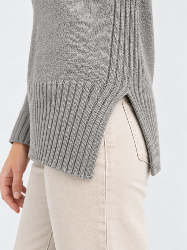 Maglione Ambra in lana merino grigio AMBRA G51 ANDREA MORANDO 
