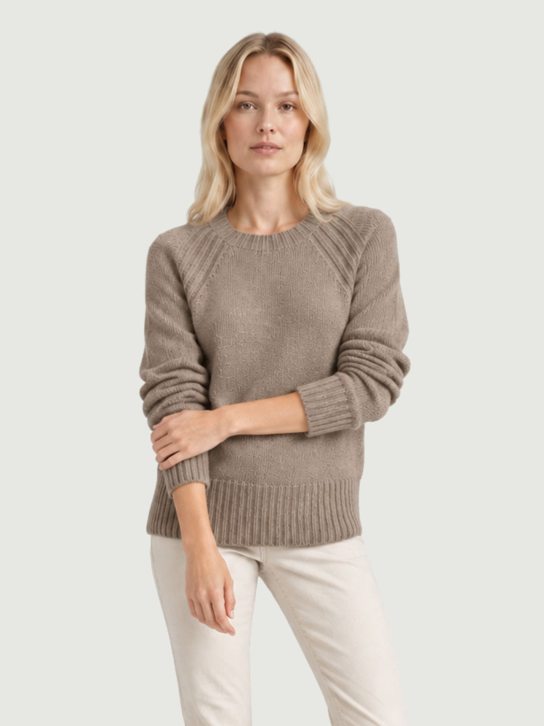Maglione Ambra in lana merino marrone AMBRA MARRONE ANDREA MORANDO 