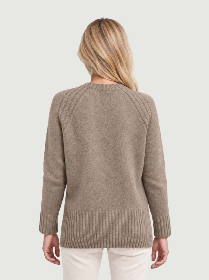 Maglione Ambra in lana merino marrone AMBRA MARRONE ANDREA MORANDO 