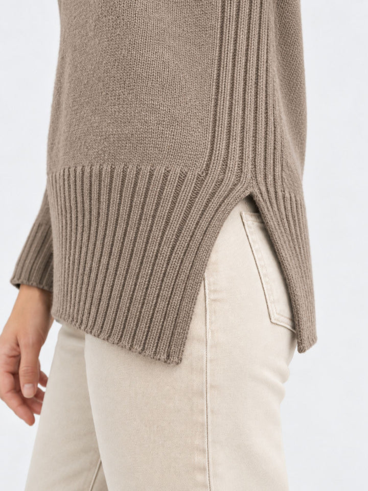 Maglione Ambra in lana merino marrone AMBRA MARRONE ANDREA MORANDO 