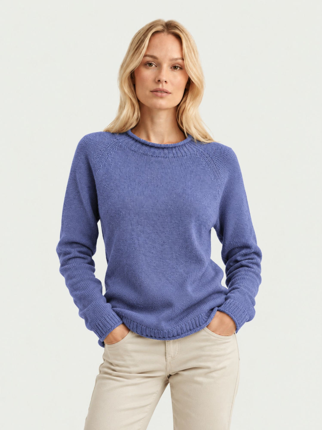Maglione Francesca in lana merino avio FRANCESCA AVION ANDREA MORANDO 