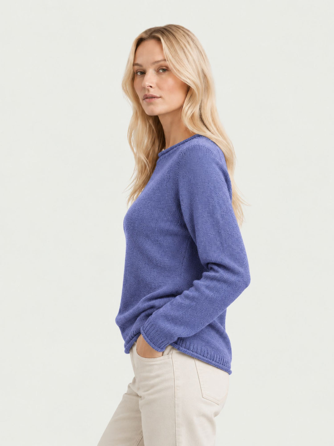 Maglione Francesca in lana merino avio FRANCESCA AVION ANDREA MORANDO 