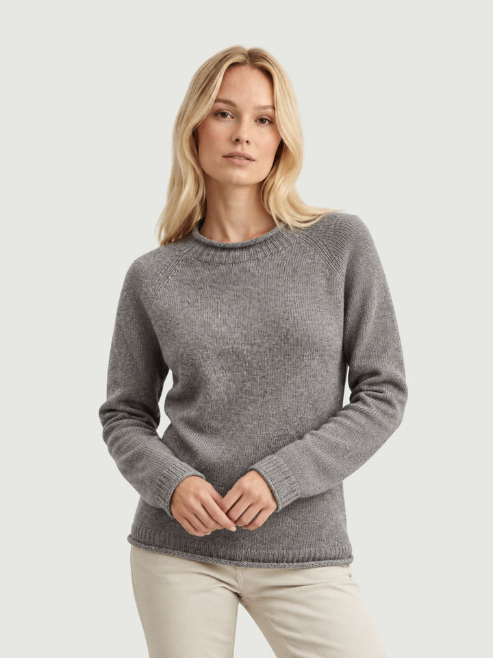 Maglione Francesca in lana merino grigio FRANCESCA G1 ANDREA MORANDO 