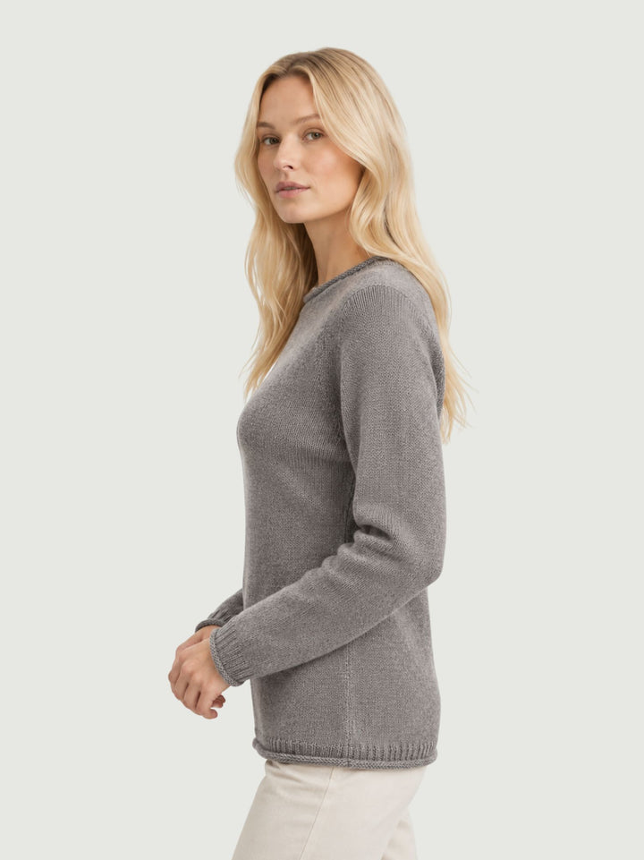 Maglione Francesca in lana merino grigio FRANCESCA G1 ANDREA MORANDO 