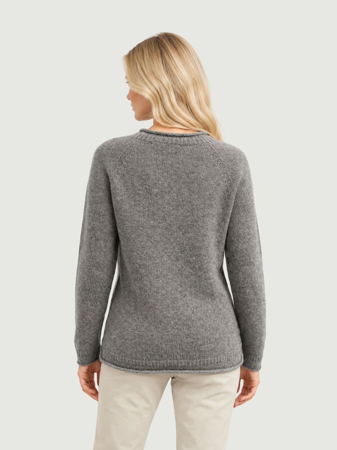 Maglione Francesca in lana merino grigio FRANCESCA G1 ANDREA MORANDO 