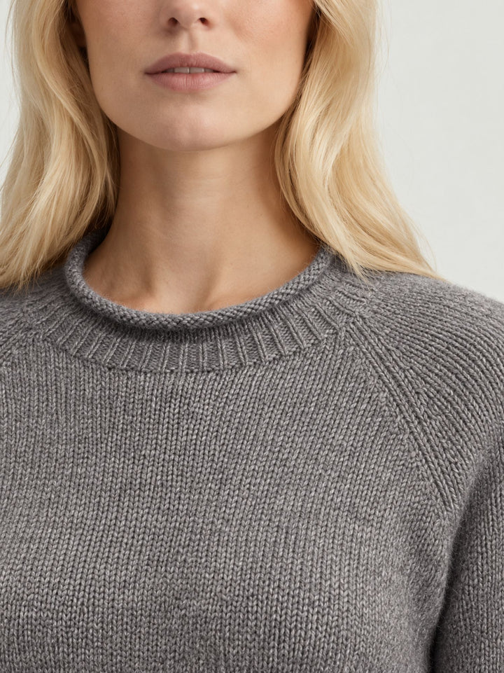 Maglione Francesca in lana merino grigio FRANCESCA G1 ANDREA MORANDO 