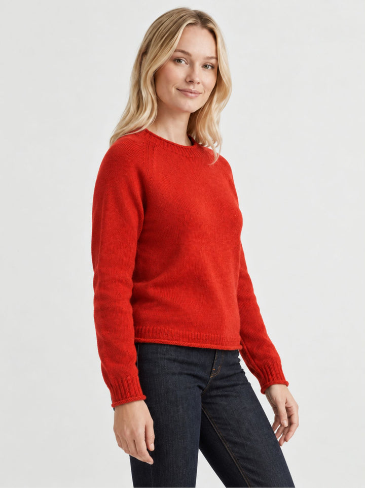 Maglione Francesca in lana merino ibisco FRANCESCA IBISCO ANDREA MORANDO 