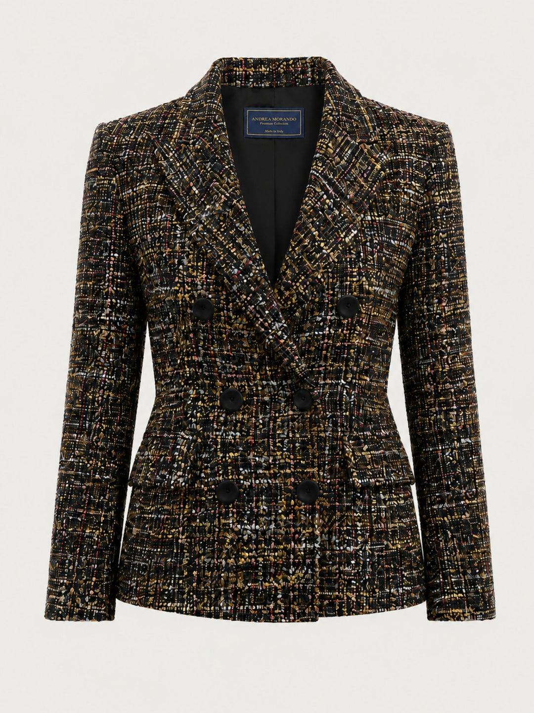 Blazer doppiopetto bouclé multicolor 3877BR/4366 MULTICOLOR ANDREA MORANDO 