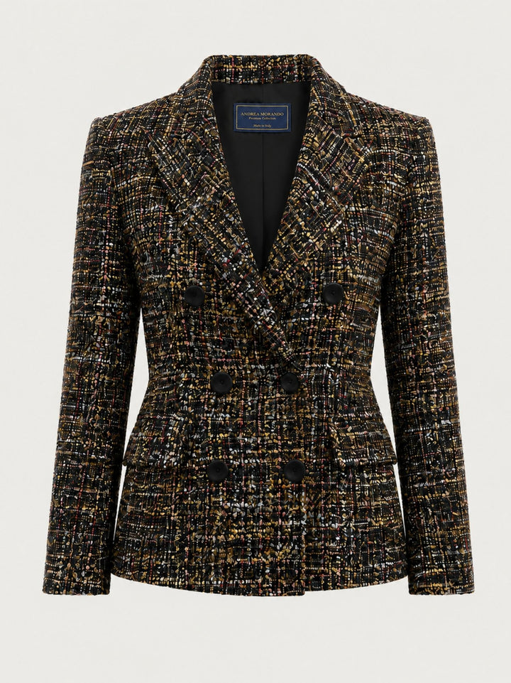 Blazer doppiopetto bouclé multicolor 3877BR/4366 MULTICOLOR ANDREA MORANDO 