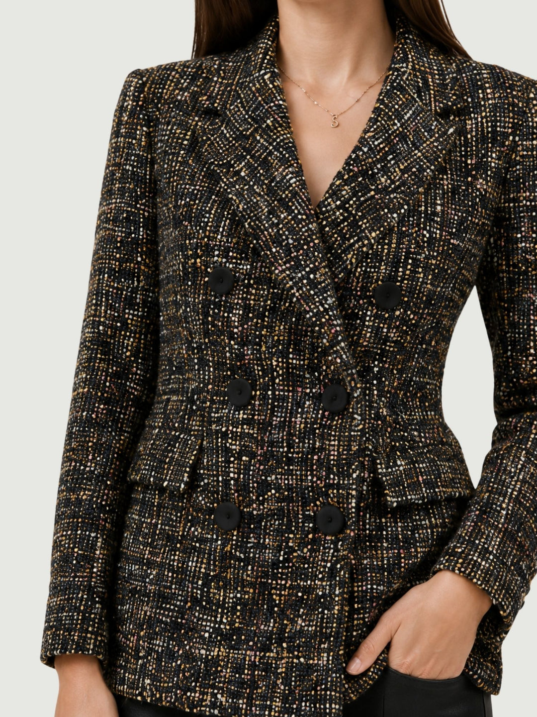 Blazer doppiopetto bouclé multicolor 3877BR/4366 MULTICOLOR ANDREA MORANDO 