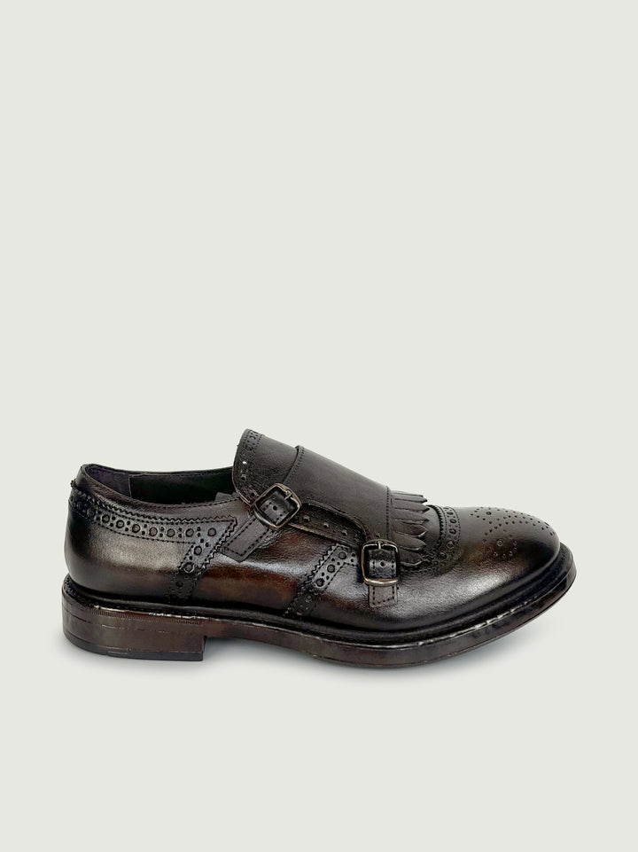 Monk strap a doppia fibbia testa di moro 4001 TESTA  DI MORO ANDREA MORANDO 