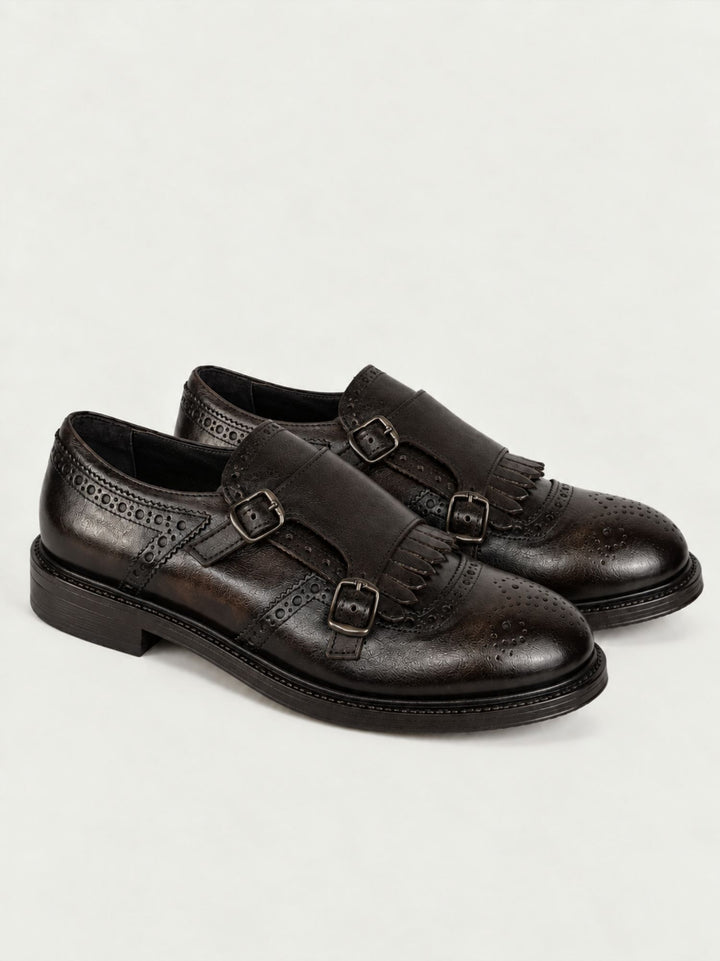 Monk strap a doppia fibbia testa di moro 4001 TESTA  DI MORO ANDREA MORANDO 