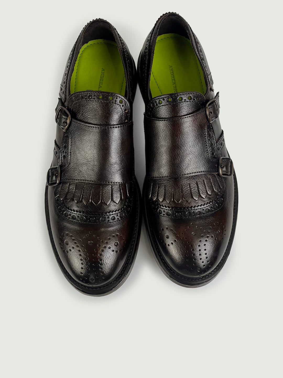 Monk strap a doppia fibbia testa di moro 4001 TESTA  DI MORO ANDREA MORANDO 