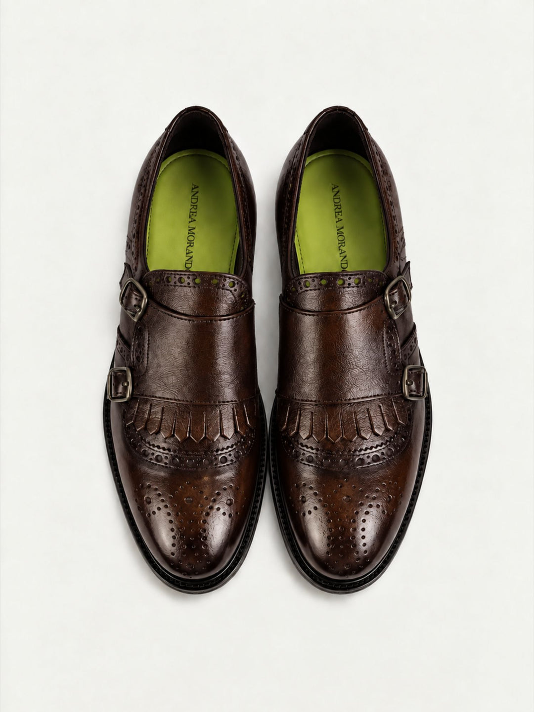 Monk strap a doppia fibbia testa di moro 4001 TESTA  DI MORO ANDREA MORANDO 