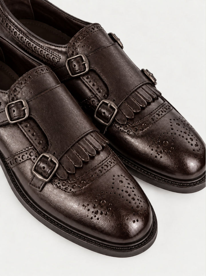 Monk strap a doppia fibbia testa di moro 4001 TESTA  DI MORO ANDREA MORANDO 